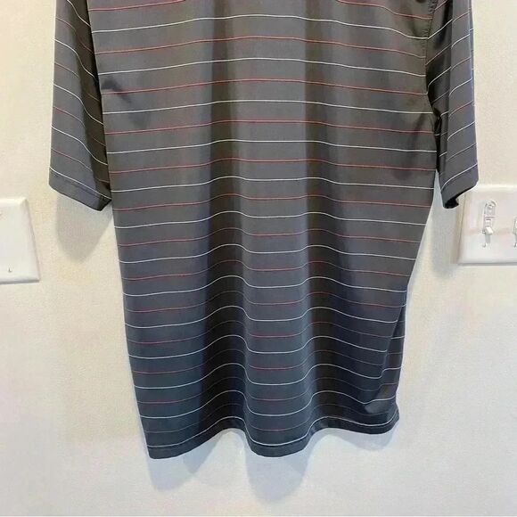 Greg Norman play dry stripe polo men's size large athletic performance gray golf - Picture 3 of 9